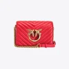 Sacs À Bandoulière|PINKO Mini Love Bag Click V Quilt Rouge-Or Antique