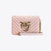 Sacs À Bandoulière|PINKO Mini Love Bag Click V Quilt Rose/Rose Poudre-Or Antique