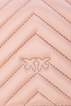 Sacs À Bandoulière|PINKO Mini Love Bag Click V Quilt Rose/Rose Poudre-Or Antique