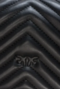 Sacs À Bandoulière|PINKO Mini Love Bag Click V Quilt Noir-Vieil Or