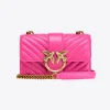 Sacs À Bandoulière|PINKO Mini Love Bag Icon Chevron Fuchsia-Or Antique