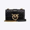 Sacs À Bandoulière|PINKO Mini Love Bag Icon Chevron Noir-Vieil Or