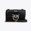 Sacs À Bandoulière|PINKO Mini Love Bag Icon Chevron Noir-Vieil Argent
