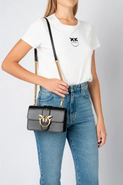 Sacs À Bandoulière|PINKO Mini Love Bag Icon Simply Noir-Vieil Or