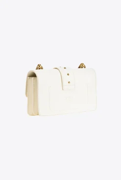 Sacs À Bandoulière|PINKO Mini Love Bag Icon Simply Blanc+Blanc-Or Antique