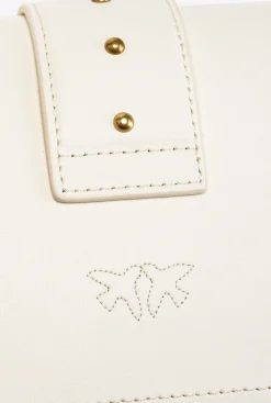 Sacs À Bandoulière|PINKO Mini Love Bag Icon Simply Blanc+Blanc-Or Antique