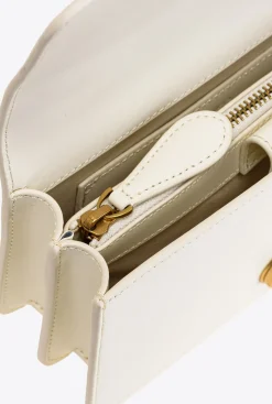Sacs À Bandoulière|PINKO Mini Love Bag Icon Simply Blanc+Blanc-Or Antique