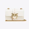 Sacs À Bandoulière|PINKO Mini Love Bag Icon Simply Blanc+Blanc-Or Antique