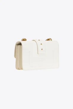 Sacs À Bandoulière|PINKO Mini Love Bag Icon Simply Blanc+Blanc-Or Antique