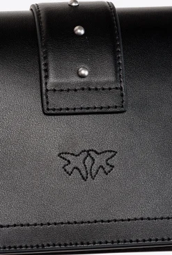 Sacs À Bandoulière|PINKO Mini Love Bag Icon Simply Noir-Vieil Argent