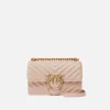 Sacs Portés Épaule|PINKO Mini Love Bag One Chevron Rose/Rose Poudre-Or Antique
