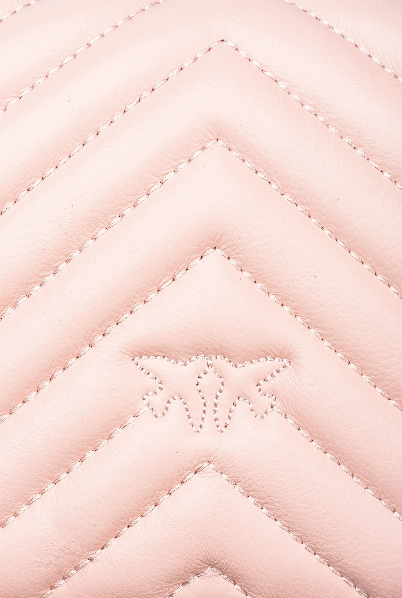 Sacs Portés Épaule|PINKO Mini Love Bag One Chevron Rose/Rose Poudre-Or Antique
