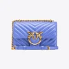 Sacs Portés Épaule|PINKO Mini Love Bag One Chevron Bleu Corse-Or Antique