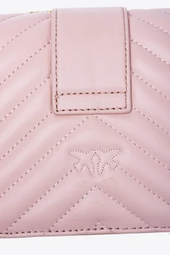 Sacs À Bandoulière|PINKO Mini Love Bag One Chevron Rose/Rose Poudre-Or Antique