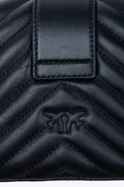 Sacs À Bandoulière|PINKO Mini Love Bag One Chevron Noir-Vieil Or