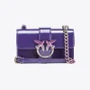 Sacs À Bandoulière|PINKO Mini Love Bag One En Cuir Degrade Brillant Galleria Pourpre Imperiale-Vieil Argent