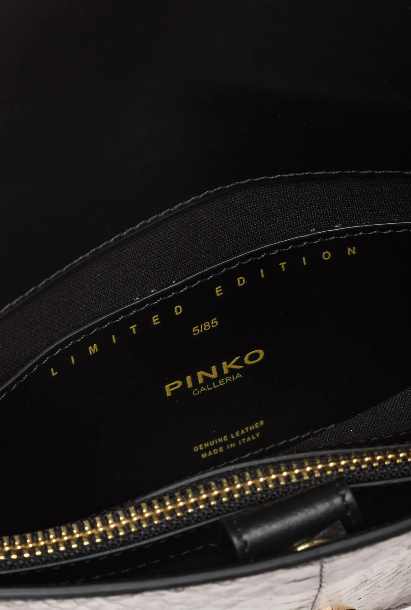 Sacs De Soirée|PINKO Mini Love Bag One En Reptile Lame Galleria Canon De Fusil-Or Brillant