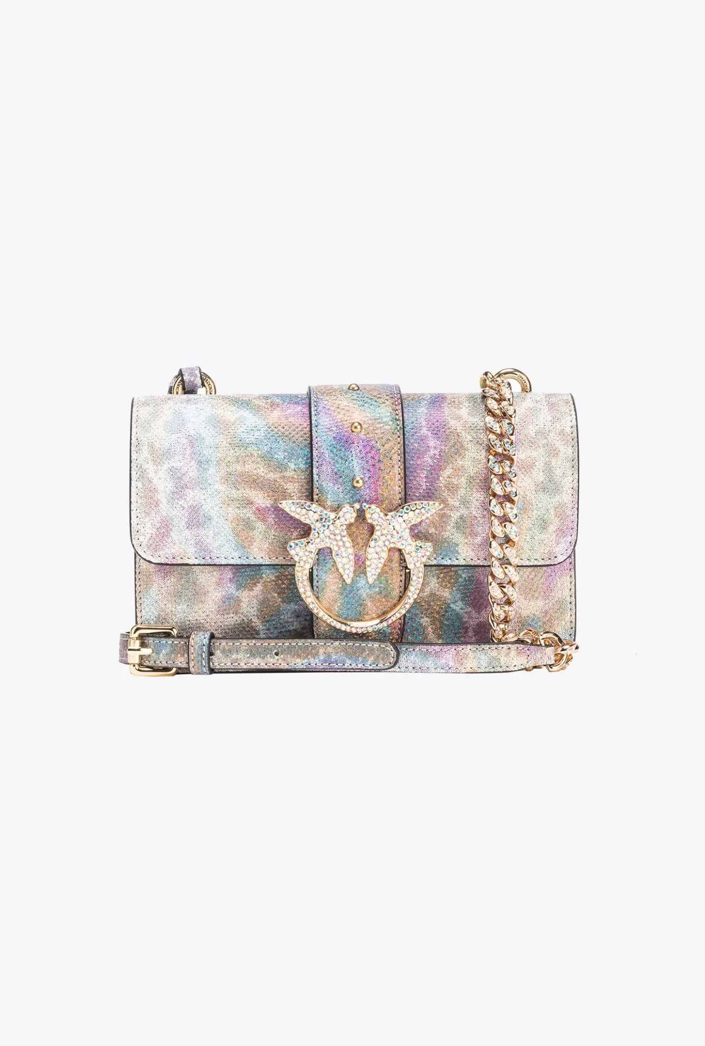 Sacs De Soirée|PINKO Mini Love Bag One En Reptile Multicolore Galleria Multicolore-Or Brillant