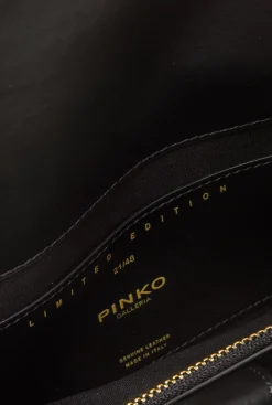 Sacs À Bandoulière|PINKO Mini Love Bag One En Reptile Lame Galleria Fuchsia-Or Brillant
