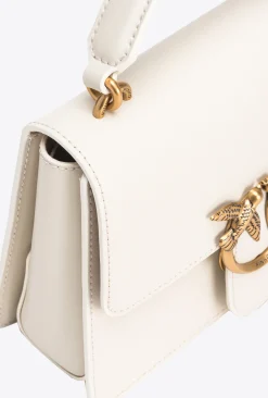 Sacs À Main|PINKO Mini Love Bag One Light Simply A Anse Superieure Blanc+Blanc-Or Antique