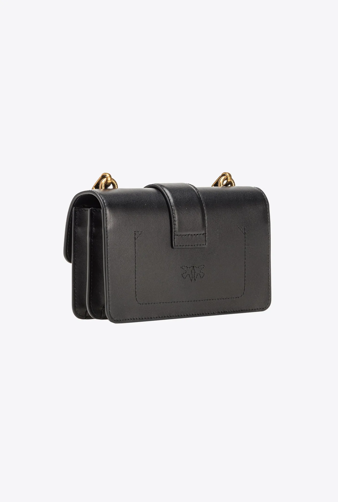 Sacs À Bandoulière|PINKO Mini Love Bag One Painted Studs Noir-Vieil Or
