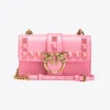 Sacs De Soirée|PINKO Mini Love Bag One Painted Studs Rose Marin-Or Antique