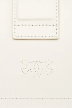 Sacs À Bandoulière|PINKO Mini Love Bag One Painted Studs Blanc+Blanc-Or Antique