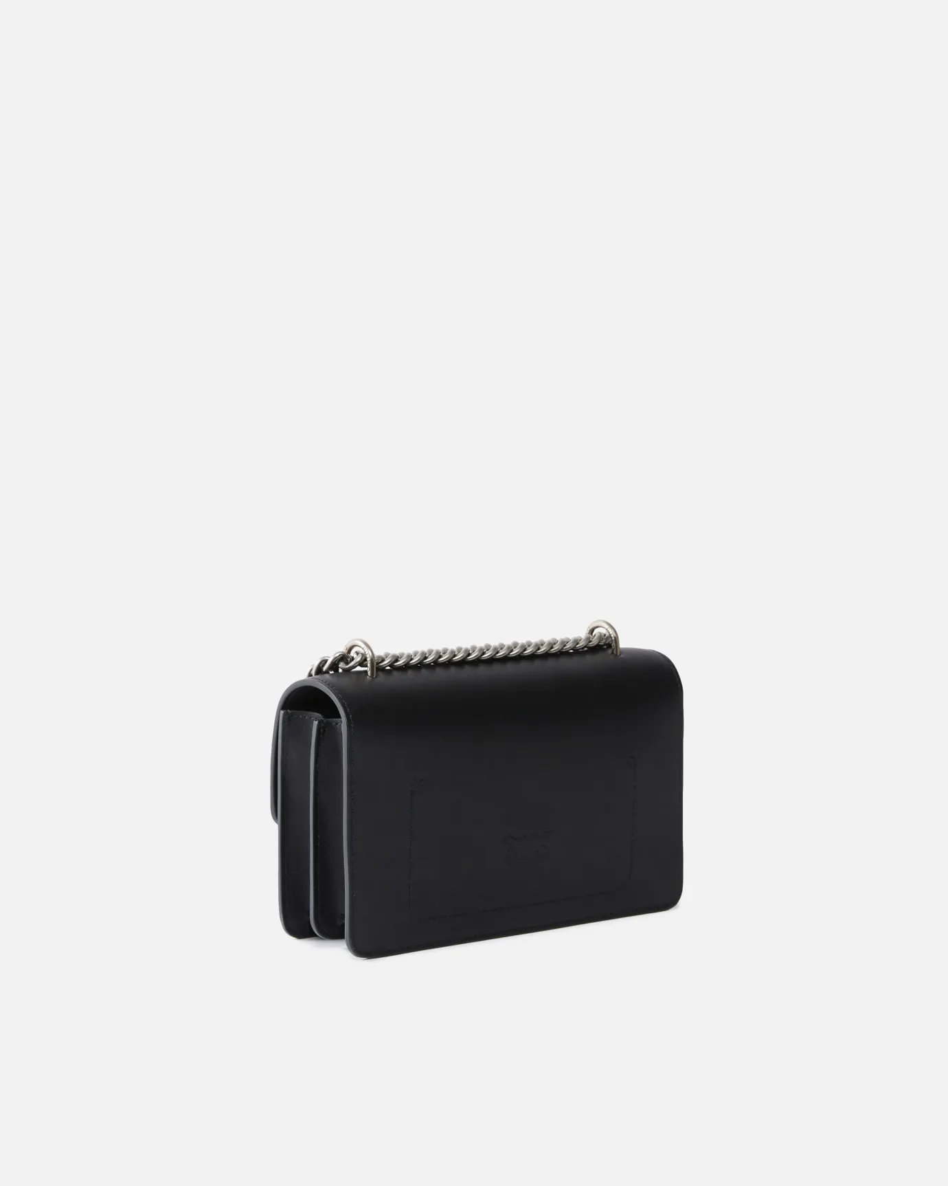 Sacs Portés Épaule|PINKO Mini Love Bag One Simply Noir-Vieil Argent