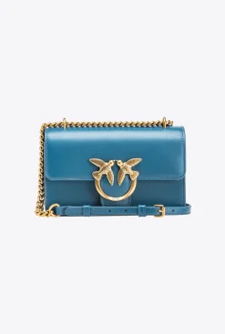 Sacs Portés Épaule|PINKO Mini Love Bag One Simply Sarcelle-Or Antique
