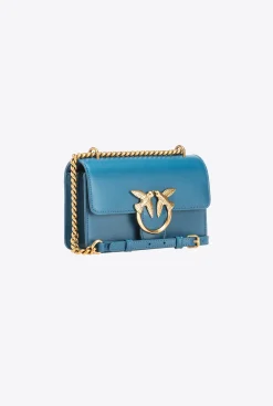 Sacs Portés Épaule|PINKO Mini Love Bag One Simply Sarcelle-Or Antique