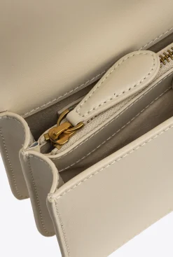 Sacs À Bandoulière|PINKO Mini Love Bag One Simply Blanc+Blanc-Or Antique