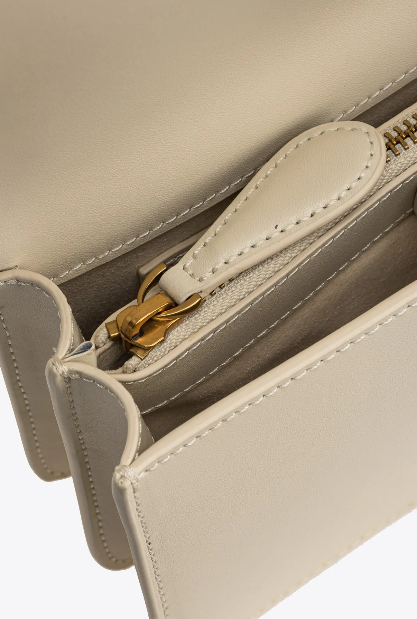 Sacs À Bandoulière|PINKO Mini Love Bag One Simply Blanc+Blanc-Or Antique