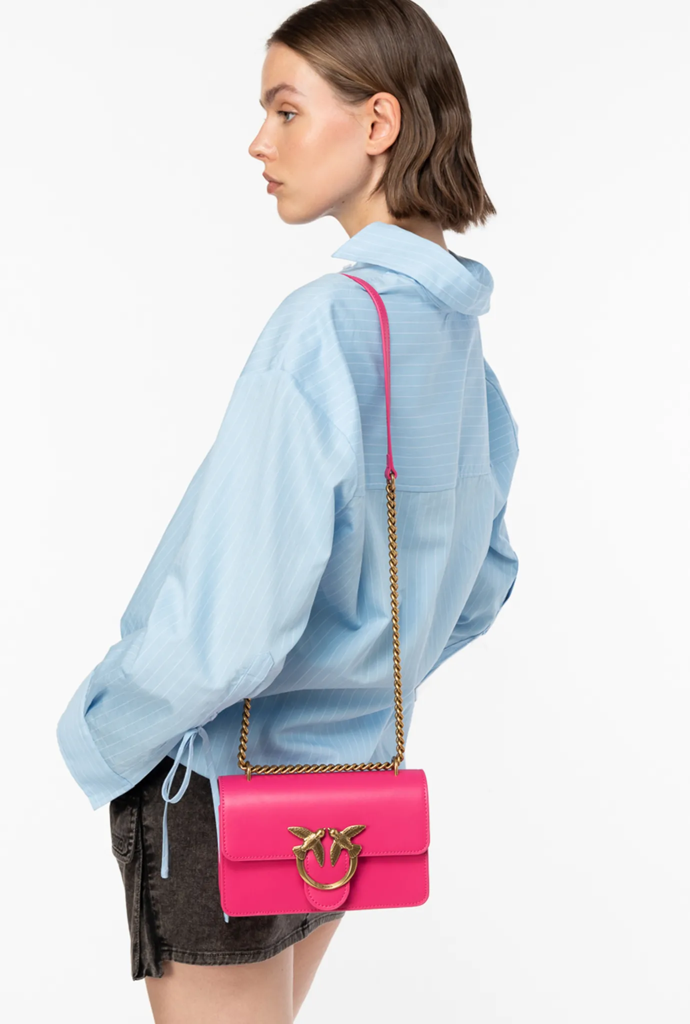 Sacs Portés Épaule|PINKO Mini Love Bag One Simply Rose Pinko-Or Antique