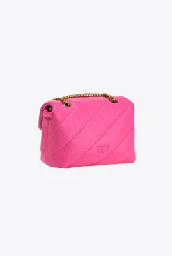 Sacs Portés Épaule|PINKO Mini Love Bag Puff Maxi Quilt Fuchsia-Or Antique