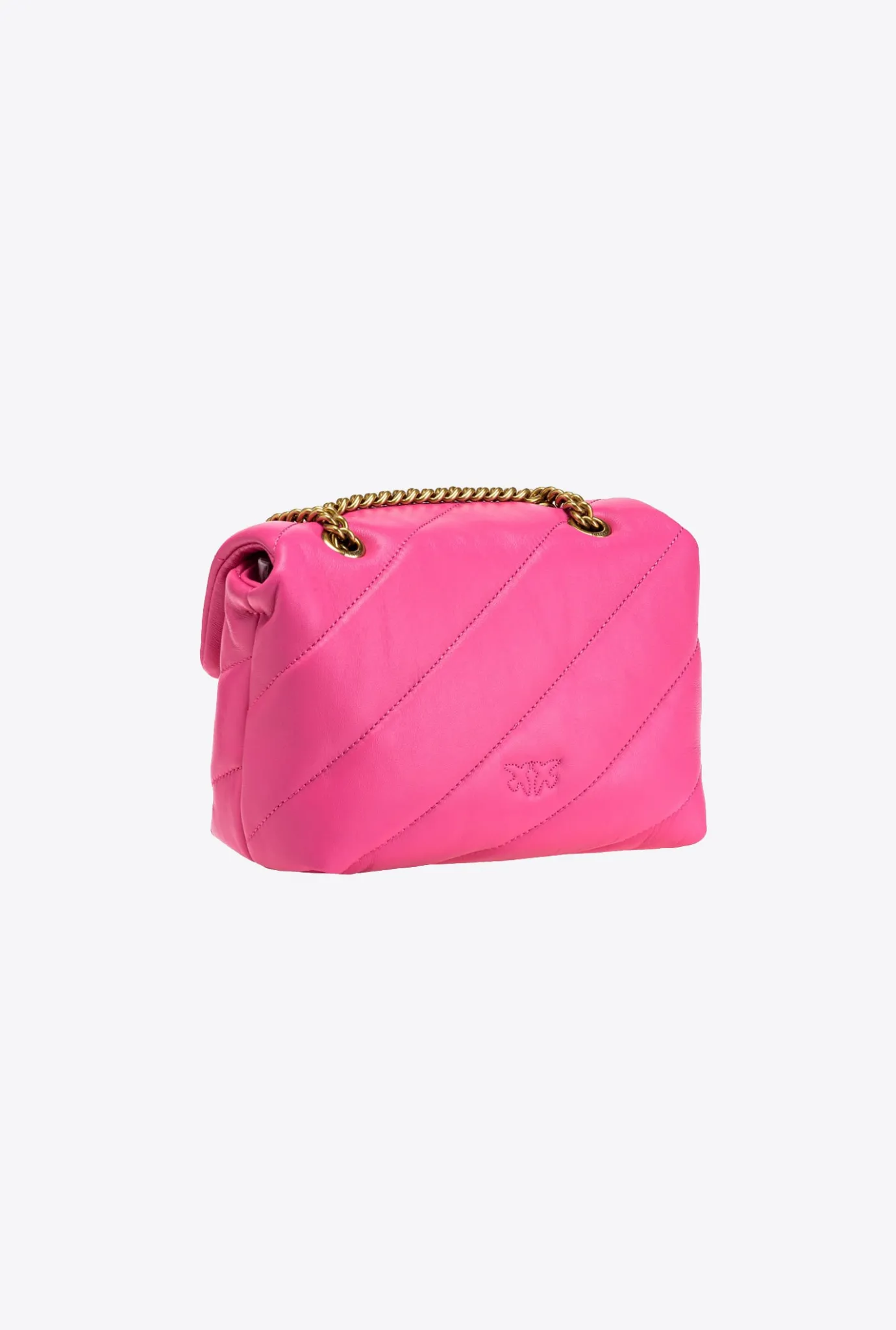 Sacs Portés Épaule|PINKO Mini Love Bag Puff Maxi Quilt Fuchsia-Or Antique