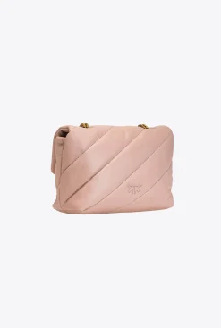 Sacs Portés Épaule|PINKO Mini Love Bag Puff Maxi Quilt Rose/Rose Poudre-Or Antique