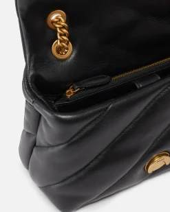 Sacs Portés Épaule|PINKO Mini Love Bag Puff Maxi Quilt Noir-Vieil Or