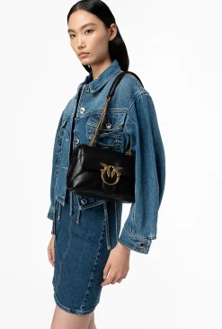 Sacs Portés Épaule|PINKO Mini Love Bag Puff Maxi Quilt Noir-Vieil Or
