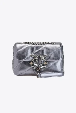Sacs De Soirée|PINKO Mini Love Bag Puff Maxi Quilt Jewel Argent-Vieil Argent