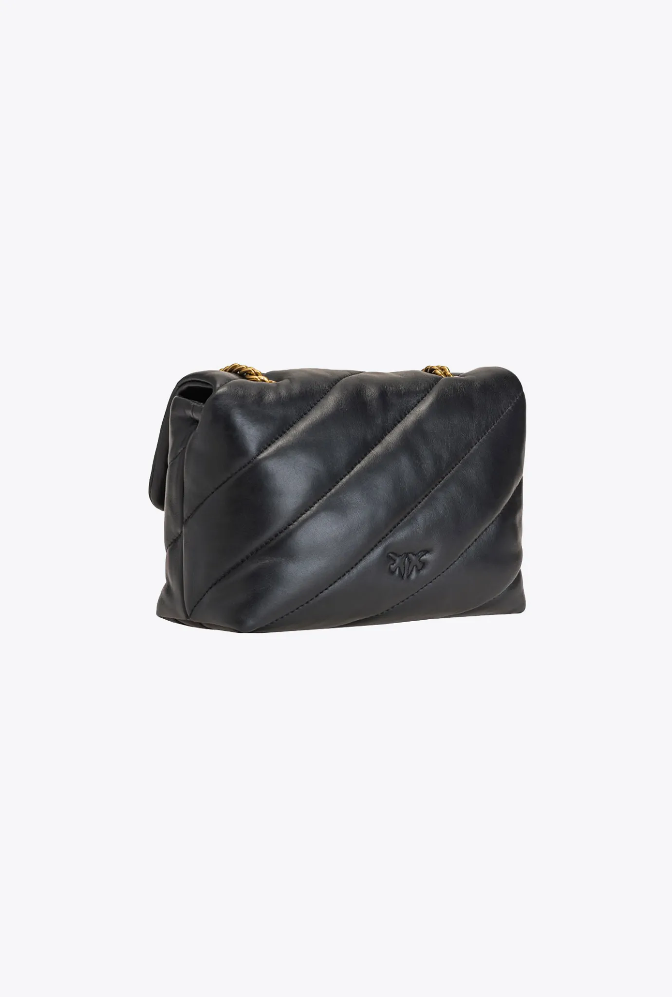Sacs Portés Épaule|PINKO Mini Love Bag Puff Maxi Quilt Noir-Vieil Or