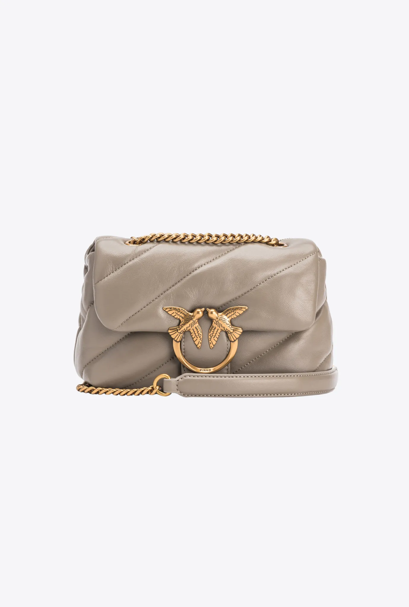 Sacs Portés Épaule|PINKO Mini Love Bag Puff Maxi Quilt Sable-Or Antique
