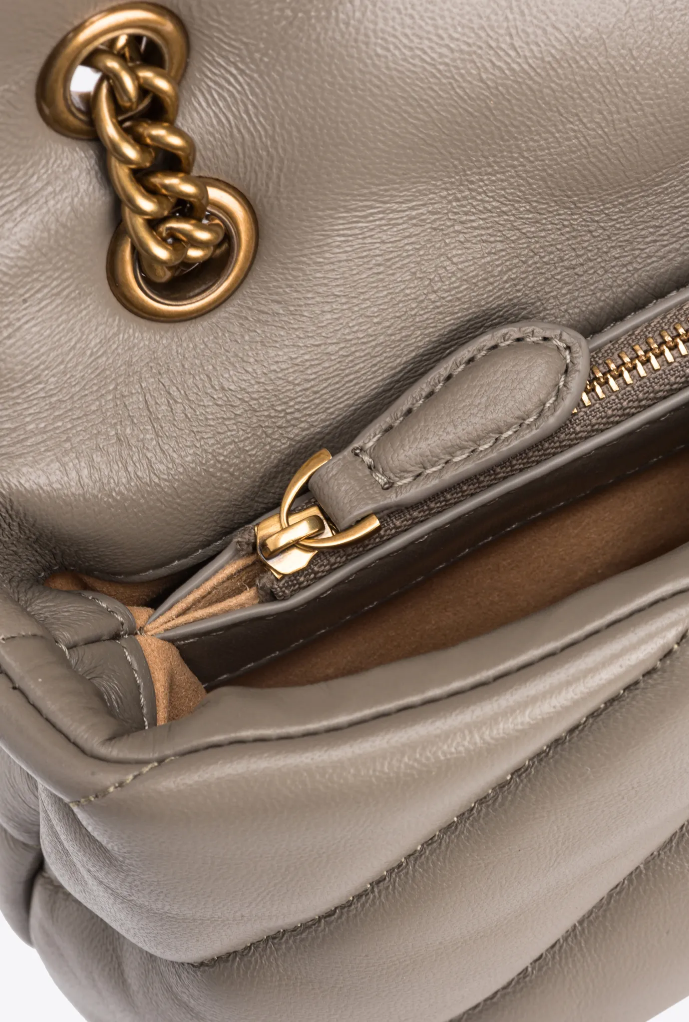 Sacs Portés Épaule|PINKO Mini Love Bag Puff Maxi Quilt Sable-Or Antique