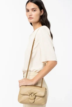 Sacs Portés Épaule|PINKO Mini Love Bag Puff Maxi Quilt Sable-Or Antique