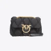 Sacs Portés Épaule|PINKO Mini Love Bag Puff Rhombus Noir-Vieil Or
