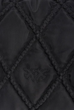 Sacs Portés Épaule|PINKO Mini Love Bag Puff Rhombus Noir-Vieil Or