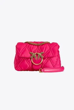 Sacs Portés Épaule|PINKO Mini Love Bag Puff Rhombus Rose Pinko-Or Antique