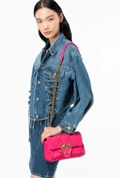 Sacs Portés Épaule|PINKO Mini Love Bag Puff Rhombus Rose Pinko-Or Antique