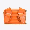 Pochettes|PINKO Mini Pochette Aika Effet Miroir Orange Vif-Or Antique