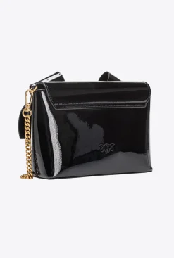Sacs De Soirée|PINKO Mini Pochette Aika Effet Miroir Noir-Vieil Or