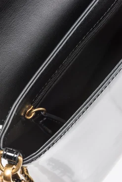Sacs De Soirée|PINKO Mini Pochette Aika Effet Miroir Noir-Vieil Or